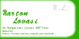 marton lovasi business card